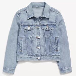 Old Navy Stretch Unisex Youth Denim Jean Jacket XXL  18 Plus Blue Kid New 2024